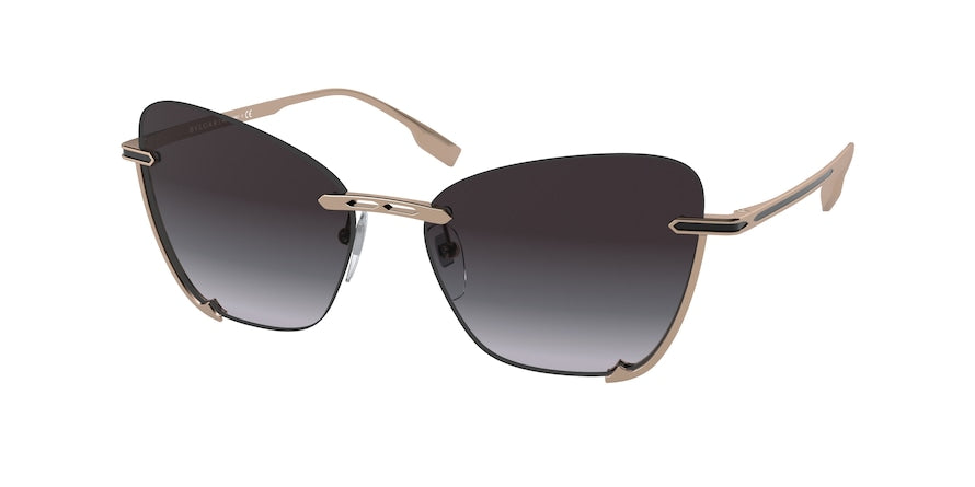 Bvlgari BV6162 Cat Eye Sunglasses  20148G-PINK GOLD 58-16-140 - Color Map gold