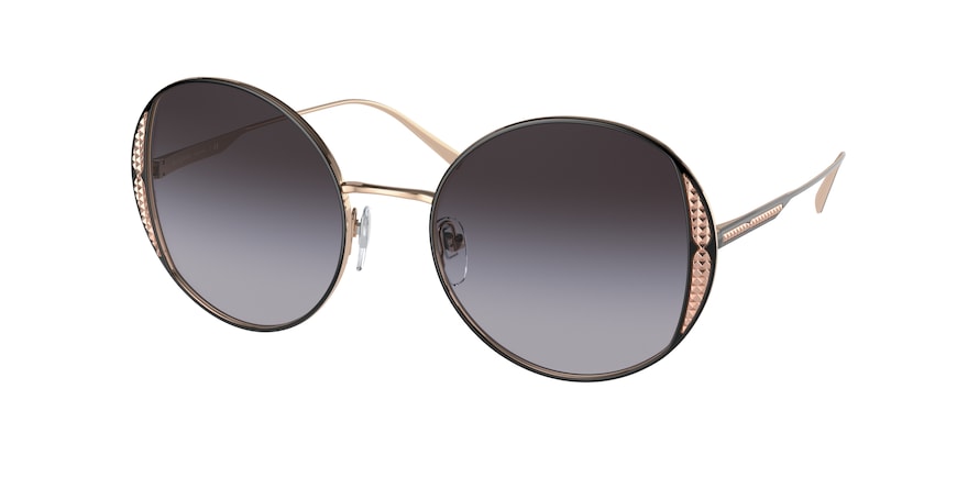 Bvlgari BV6169 Round Sunglasses  20238G-PINK GOLD/BLACK 53-20-140 - Color Map gold