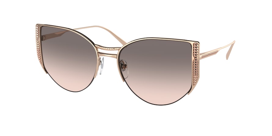 Bvlgari BV6170 Butterfly Sunglasses  20143B-PINK GOLD 55-17-140 - Color Map gold