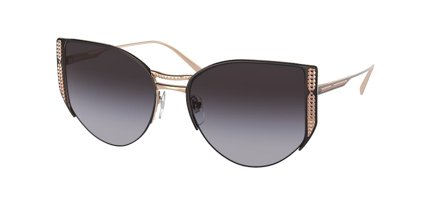 Bvlgari BV6170 Butterfly Sunglasses  20238G-PINK GOLD/BLACK 55-17-140 - Color Map black