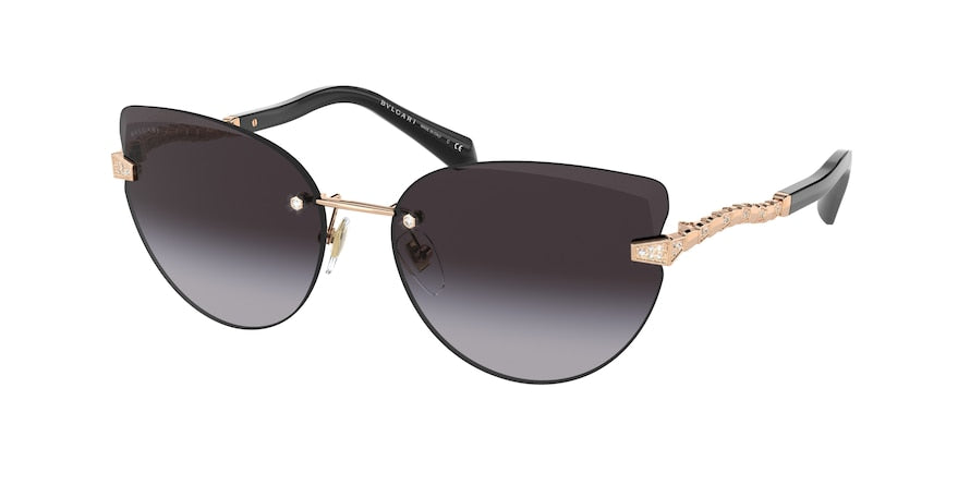 Bvlgari BV6172B Cat Eye Sunglasses  20148G-PINK GOLD 62-16-140 - Color Map gold