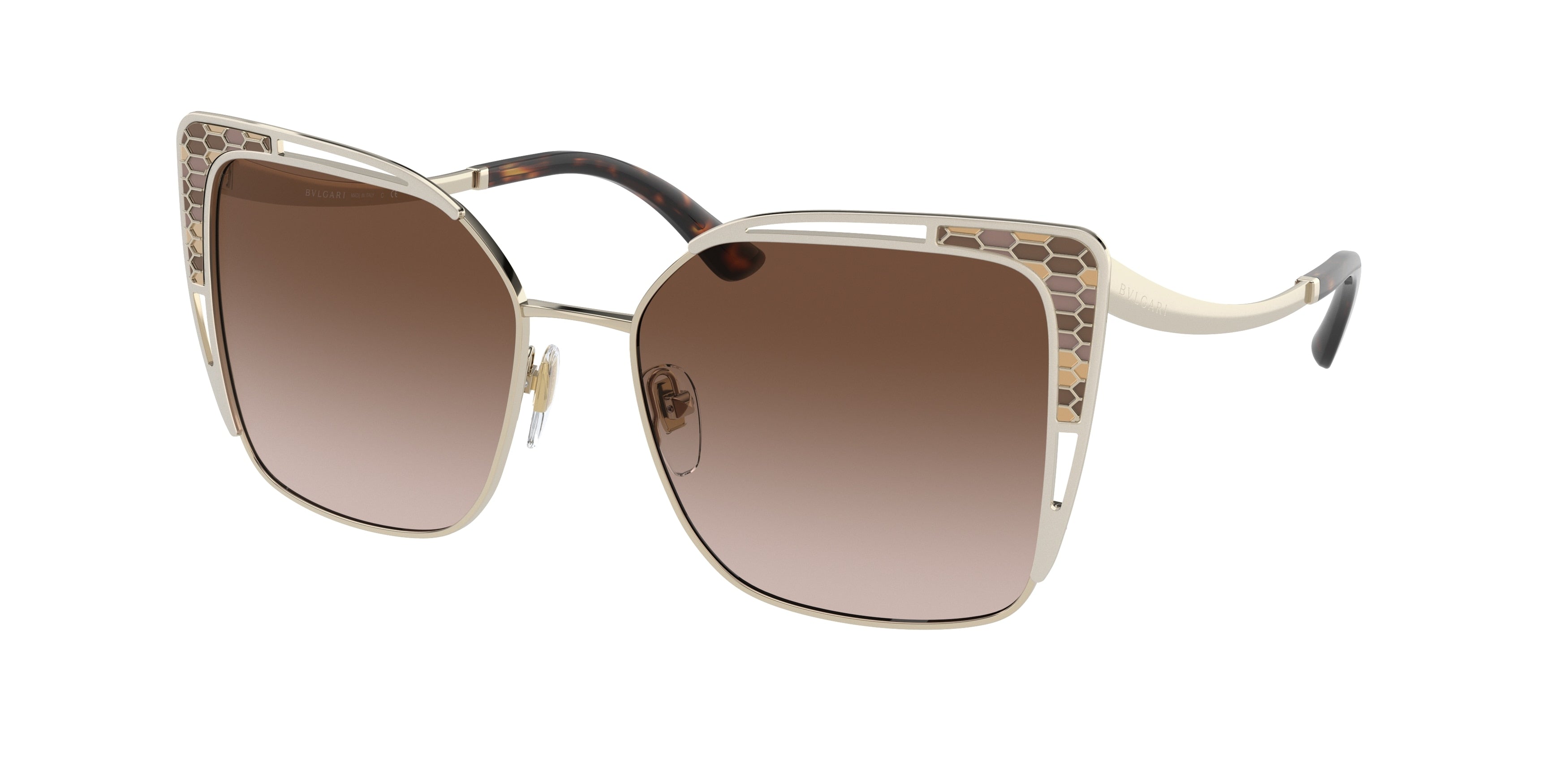 Bvlgari BV6179 Butterfly Sunglasses  278/13-Pale Gold 54-140-17 - Color Map Gold