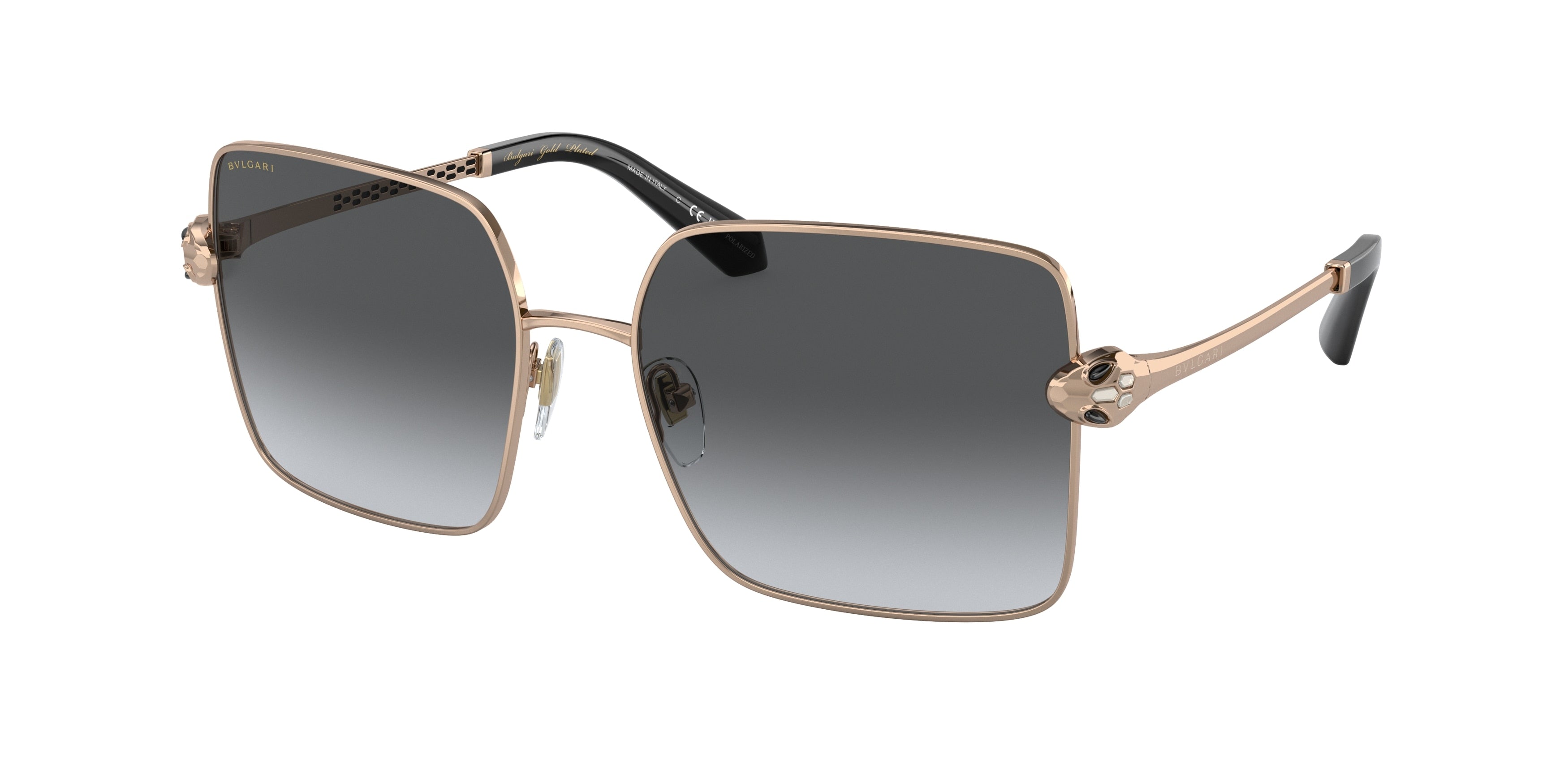 Bvlgari BV6180KB Square Sunglasses  2014T3-Pink Gold Plated 57-140-17 - Color Map Pink