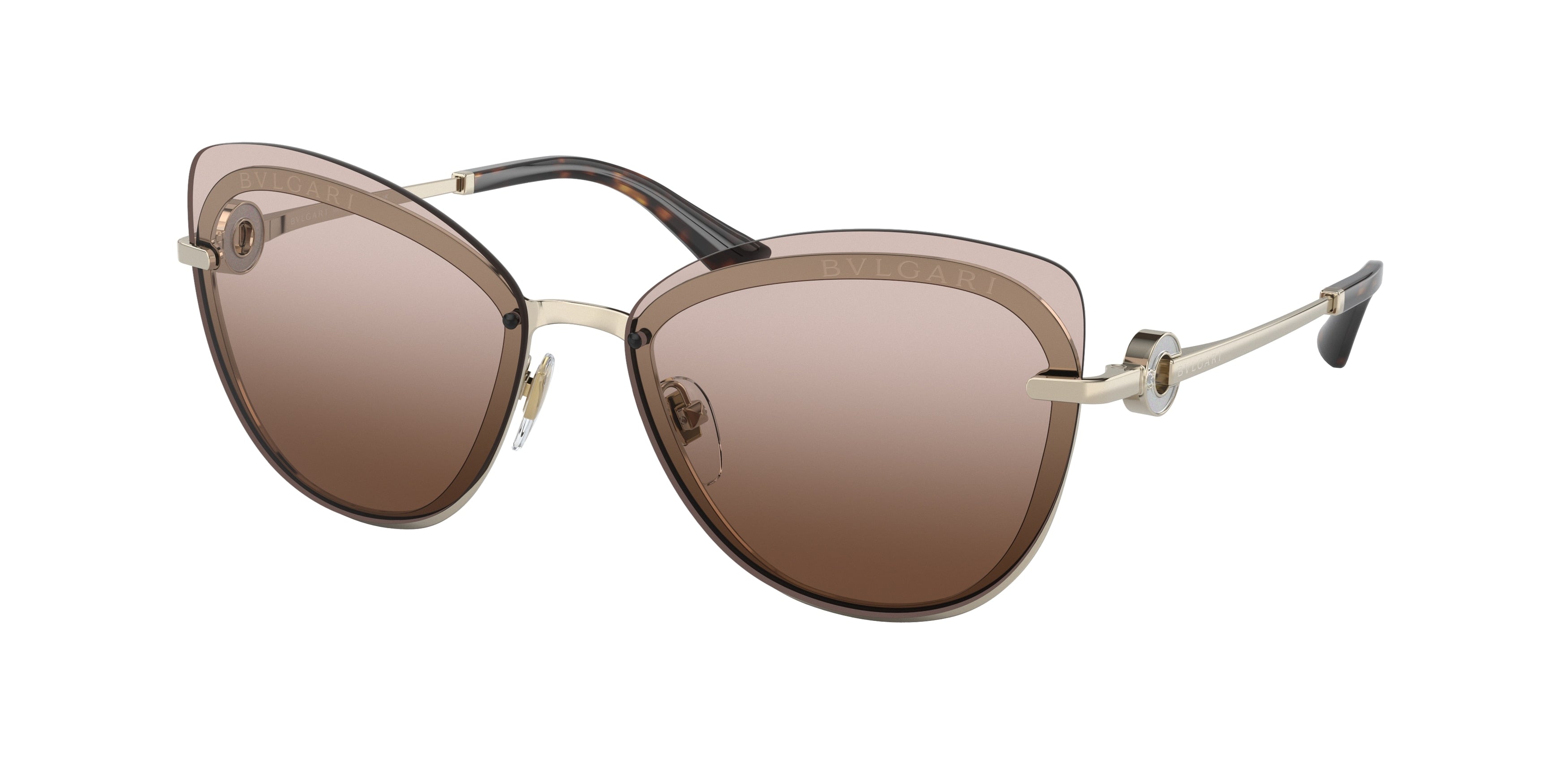Bvlgari BV6182B Butterfly Sunglasses  278/13-Pale Gold 60-140-15 - Color Map Gold