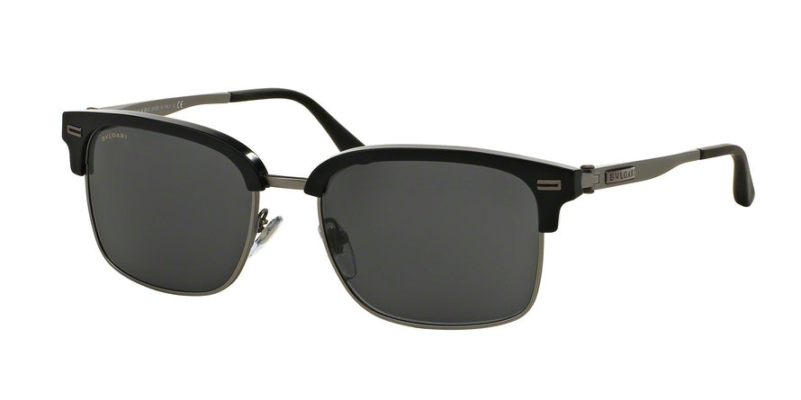 Bvlgari BV7026 Square Sunglasses  531387-BLACK SAND/MATTE GUNMETAL 54-18-140 - Color Map black