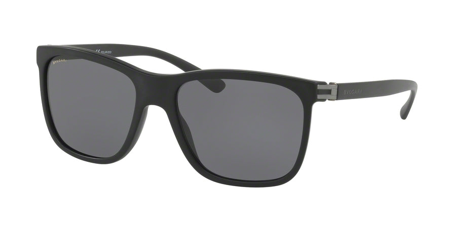 Bvlgari BV7027 Rectangle Sunglasses  531381-MATTE BLACK 57-17-140 - Color Map black