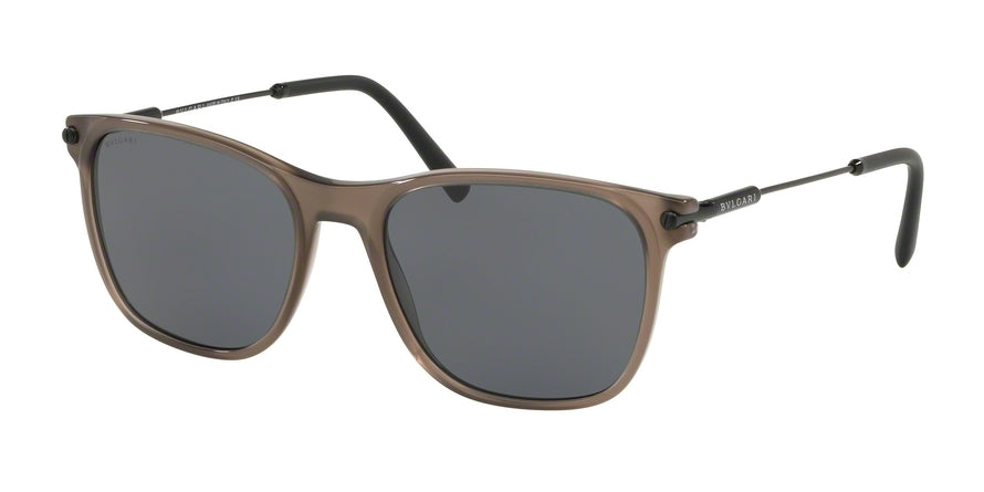 Bvlgari BV7032 Rectangle Sunglasses  526287-STRIPED GREY/MATTE STRIPED GRE 55-19-145 - Color Map grey