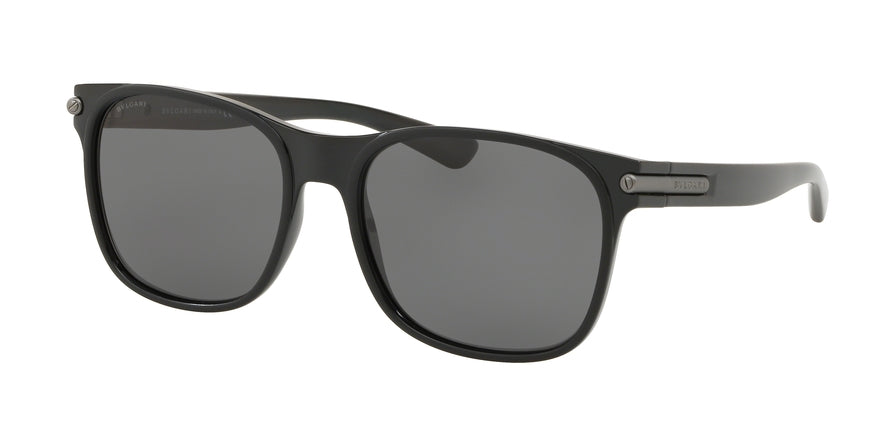 Bvlgari BV7033 Square Sunglasses  901/81-TOP MATTE BLACK ON BLACK 56-18-145 - Color Map black