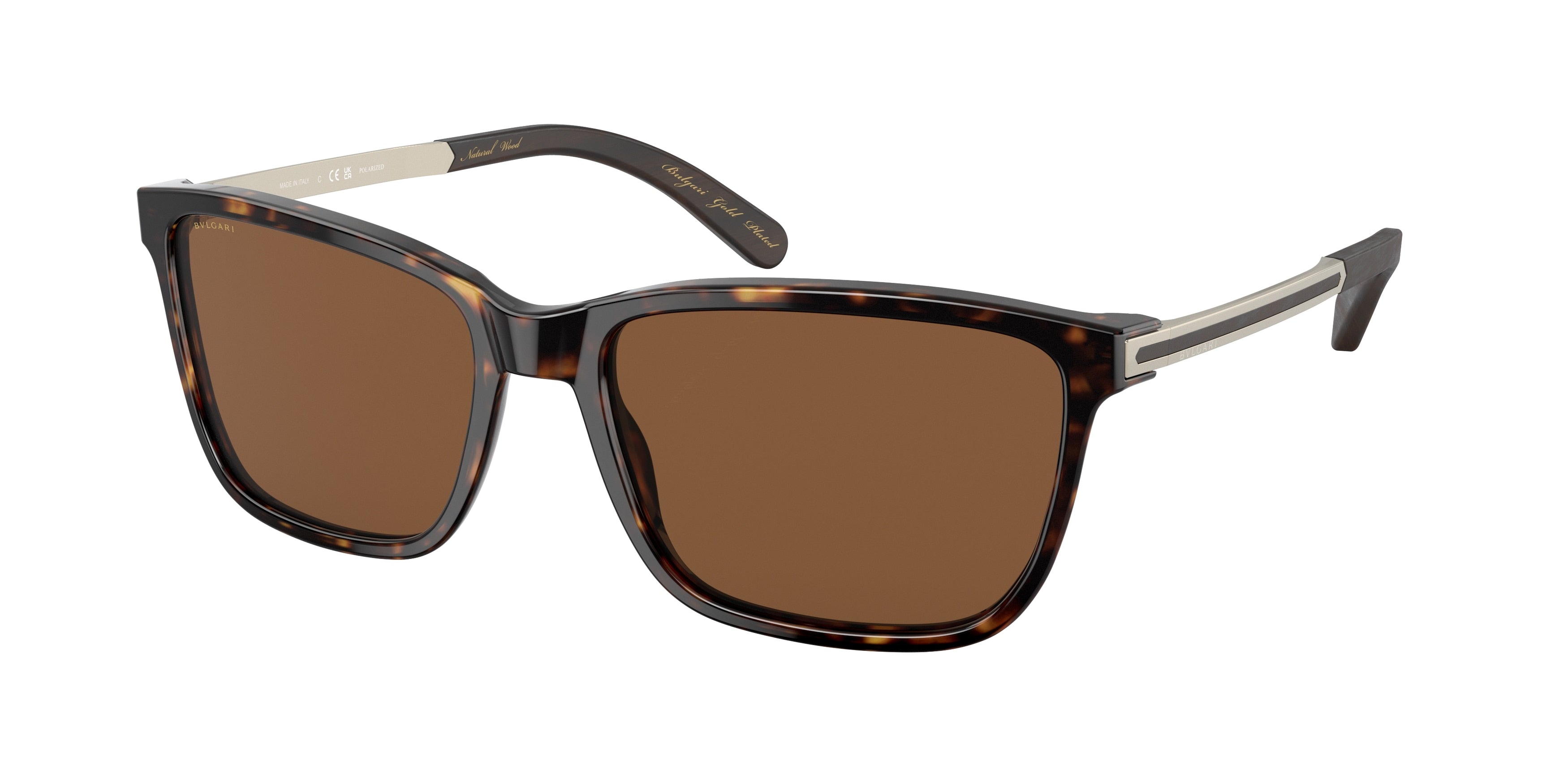 Bvlgari BV7037K Rectangle Sunglasses  504/AN-Havana 59-145-18 - Color Map Tortoise