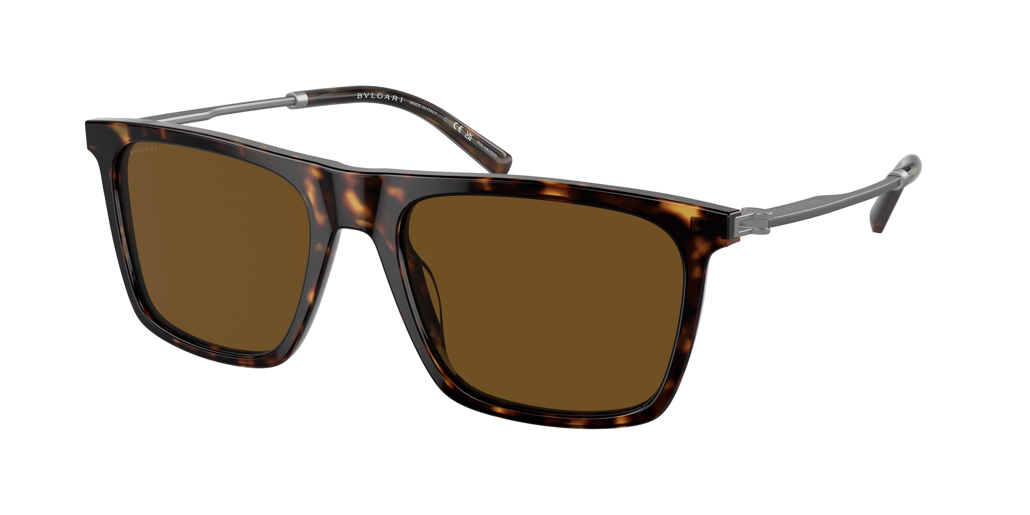 Bvlgari BV7039 Square Sunglasses  504/AN-Havana 56-145-19 - Color Map Tortoise