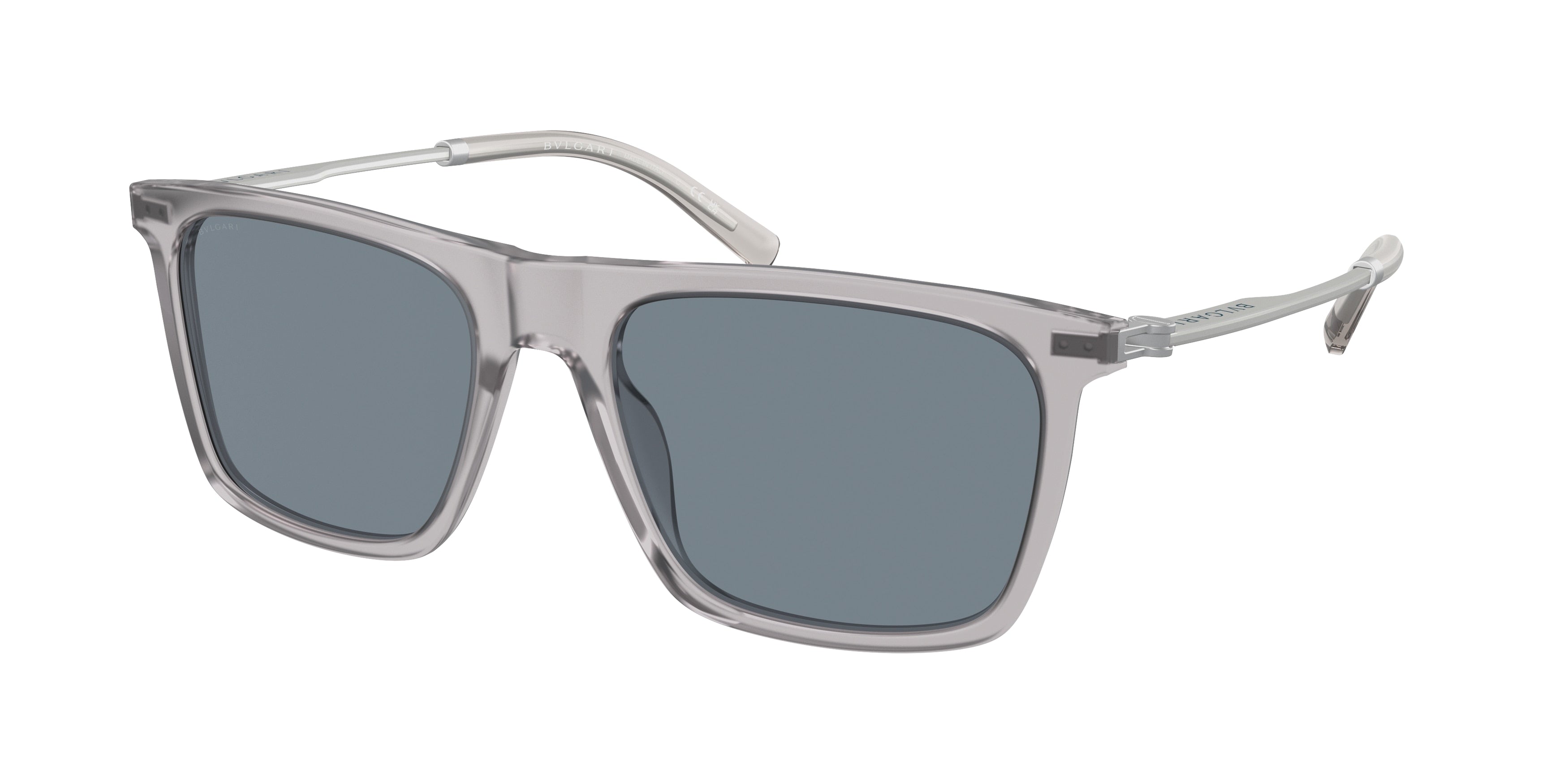 Bvlgari BV7039 Square Sunglasses  823/R8-Matte Translucent Grey 56-145-19 - Color Map Grey