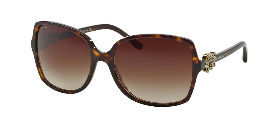 Bvlgari BV8120B Square Sunglasses  504/13-DARK HAVANA 57-17-135 - Color Map havana