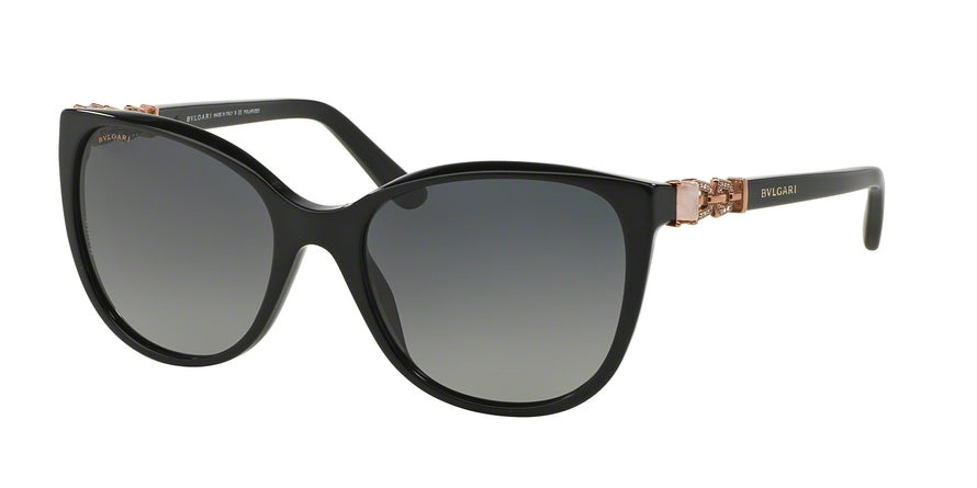 Bvlgari BV8145B Square Sunglasses  501/T3-BLACK 55-18-140 - Color Map black