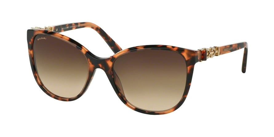 Bvlgari BV8145B Square Sunglasses  529413-DARK RED HAVANA 55-18-140 - Color Map havana