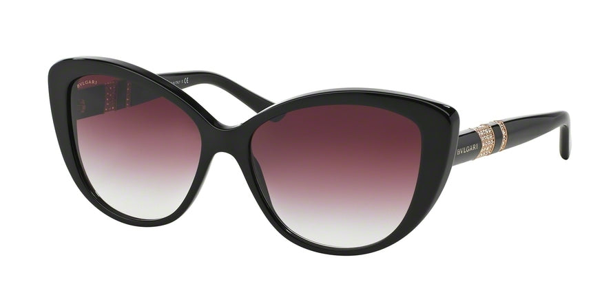 Bvlgari BV8151B Cat Eye Sunglasses  501/8H-BLACK 57-15-140 - Color Map black
