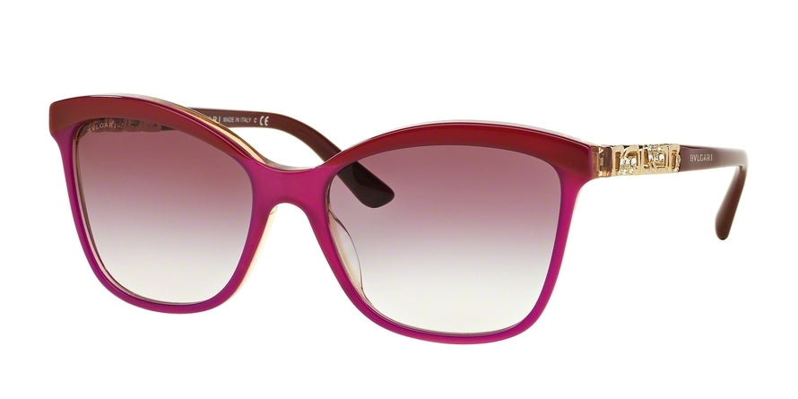 Bvlgari BV8163B Cat Eye Sunglasses  53868H-TOP BURGUNDY/VIOLET/CRYSTAL 56-17-140 - Color Map purple/reddish