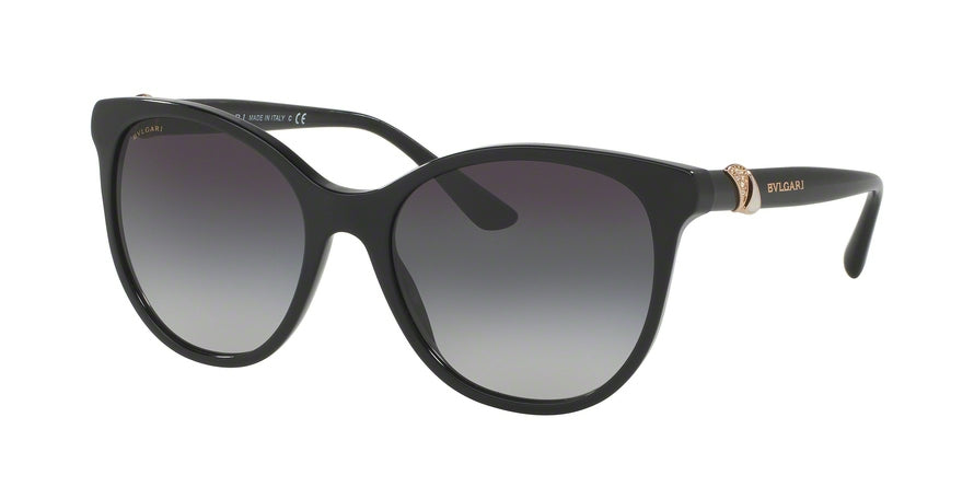 Bvlgari BV8175B Round Sunglasses  501/8G-BLACK 55-18-140 - Color Map black