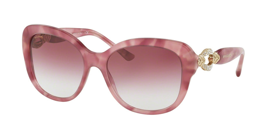 Bvlgari BV8180B Square Sunglasses  54148H-PINK HORN 57-17-140 - Color Map pink