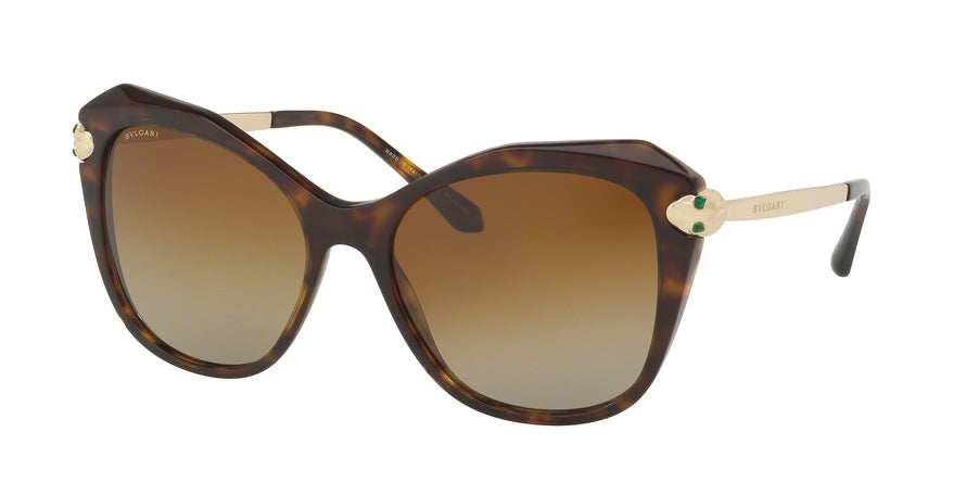 Bvlgari BV8187KB Square Sunglasses  5193T5-DARK HAVANA 55-17-140 - Color Map havana