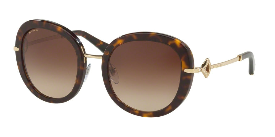 Bvlgari BV8196B Square Sunglasses  504/13-DARK HAVANA 53-22-140 - Color Map havana