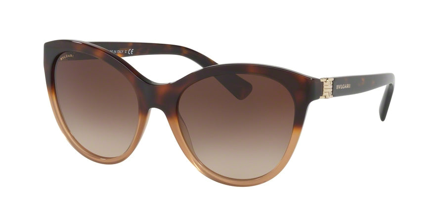 Bvlgari BV8197 Phantos Sunglasses  536213-BROWN HAVANA GRADIENT 55-18-140 - Color Map havana