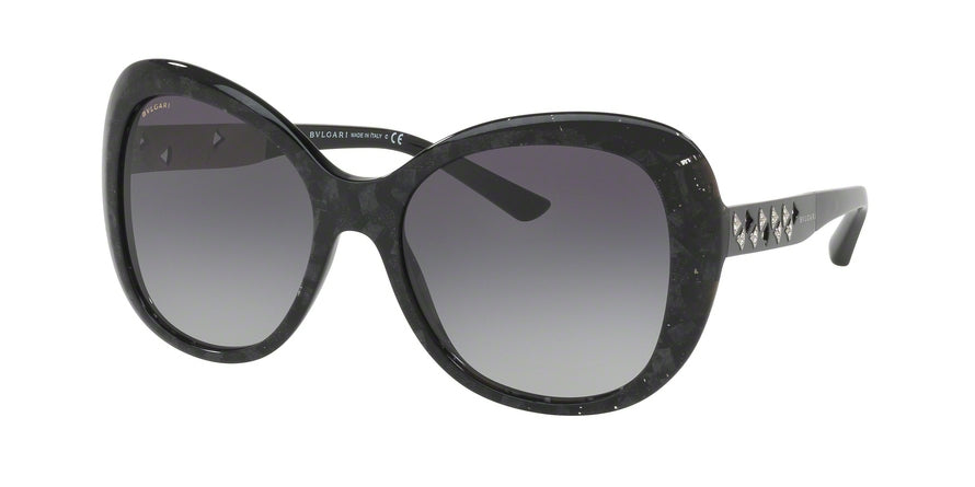 Bvlgari BV8199BF Square Sunglasses  54128G-BVLGARI BLACK MAMBA 55-18-140 - Color Map black