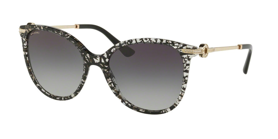 Bvlgari BV8201BF Round Sunglasses  53768G-BLACK SAN PIETRINO 55-18-140 - Color Map black