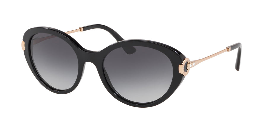Bvlgari BV8216BF Oval Sunglasses  501/8G-BLACK 54-19-140 - Color Map black