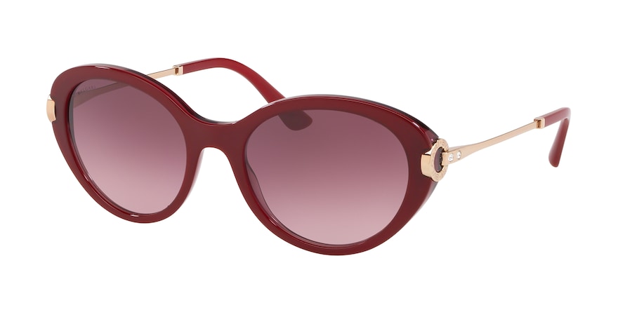 Bvlgari BV8216B Oval Sunglasses  54328H-TRY LAYER BURGUNDY 54-19-140 - Color Map purple/reddish