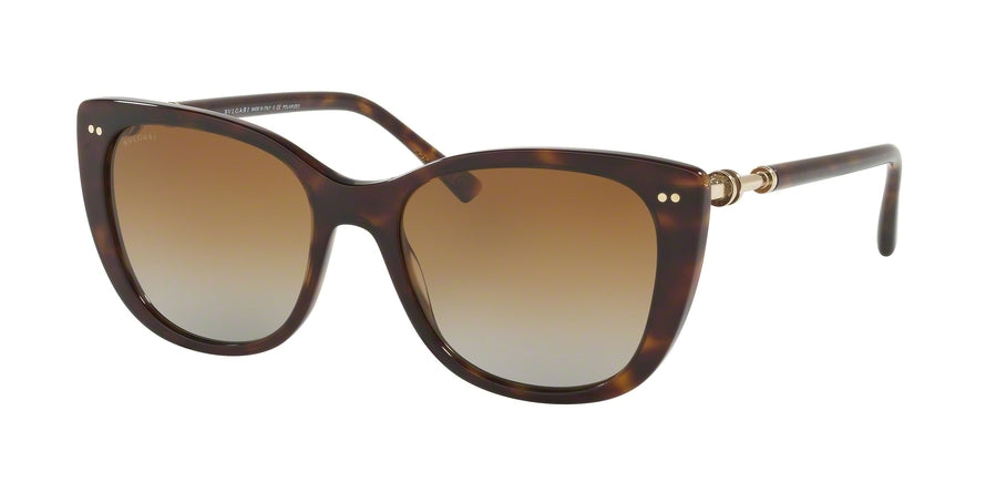 Bvlgari BV8220 Cat Eye Sunglasses  504/T5-DARK HAVANA 54-18-140 - Color Map havana