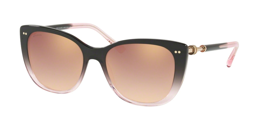 Bvlgari BV8220 Cat Eye Sunglasses  54596F-BLACK GRADIENT PINK 54-18-140 - Color Map black