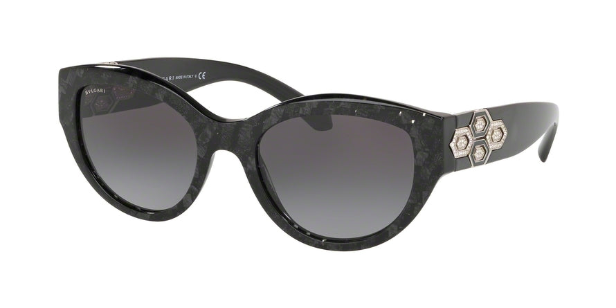 Bvlgari BV8221B Irregular Sunglasses  54128G-BLACK BVLGARI MAMBA 53-20-140 - Color Map black