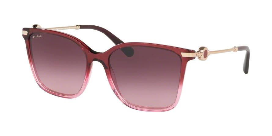 Bvlgari BV8222F Square Sunglasses  54778H-VIOLET GRADIENT PINK 55-17-140 - Color Map purple/reddish