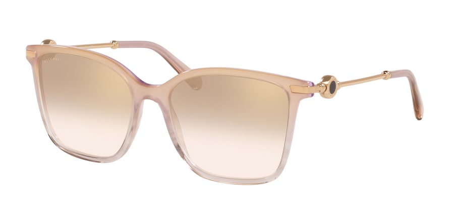 Bvlgari BV8222 Square Sunglasses  54817I-TRANSPARENT PINK STRIPED 55-17-140 - Color Map brown