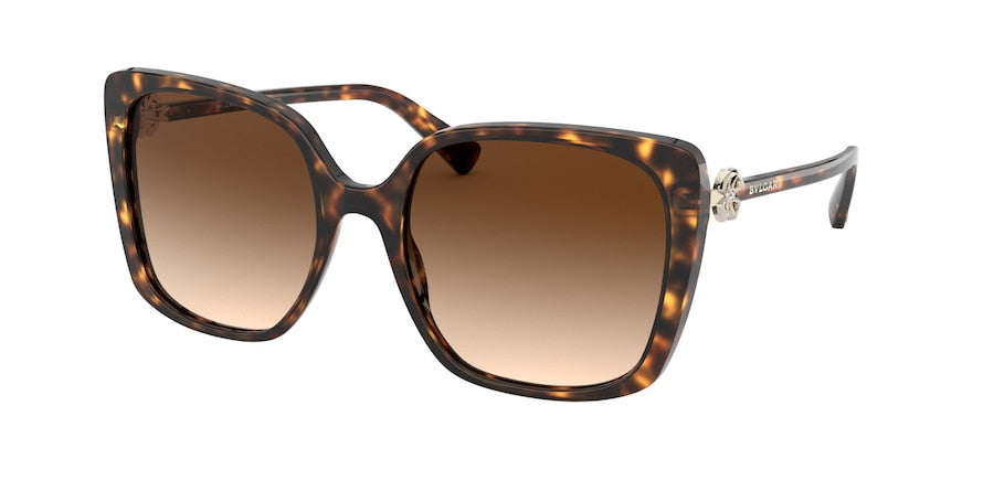 Bvlgari BV8225BF Square Sunglasses  504/13-DARK HAVANA 56-19-140 - Color Map havana