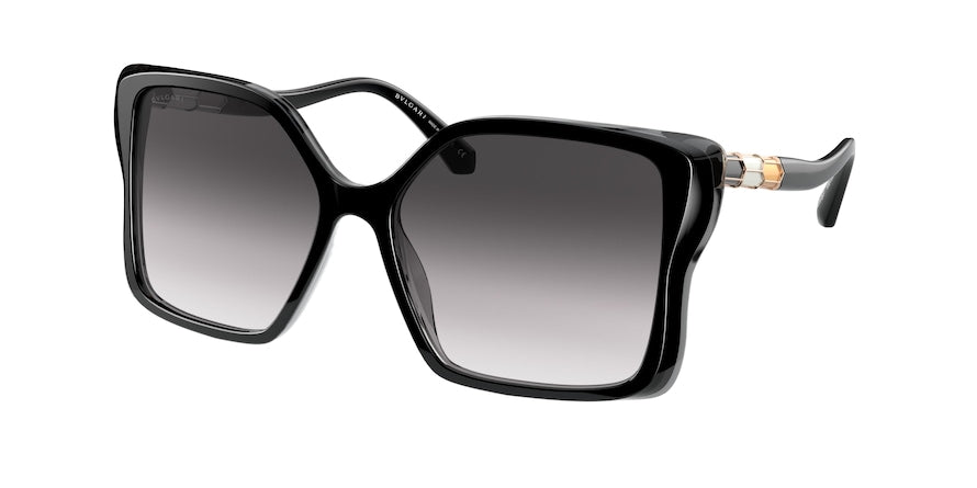 Bvlgari BV8229BF Butterfly Sunglasses  53818G-BLACK GRADIENT GREY 57-16-145 - Color Map black