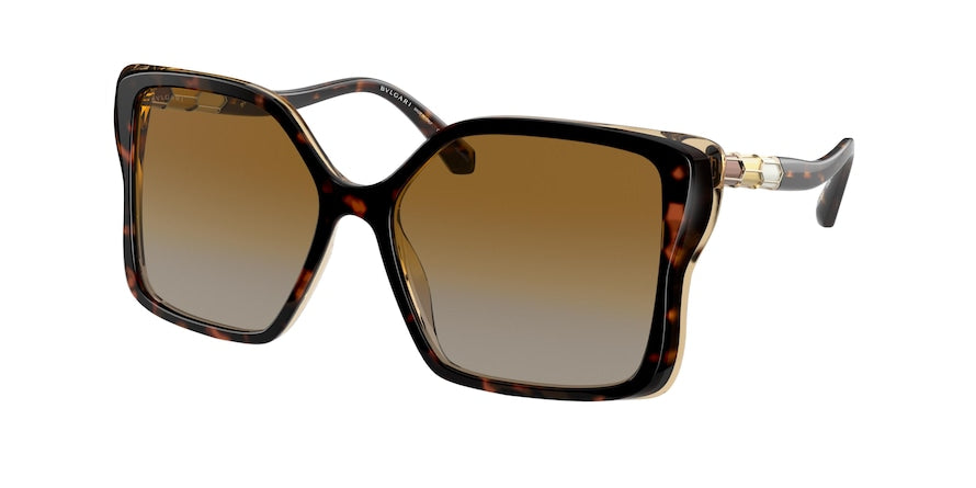 Bvlgari BV8229BF Butterfly Sunglasses  5488T5-HAVANA/AMBER/YELLOW CLEAR 57-16-145 - Color Map havana