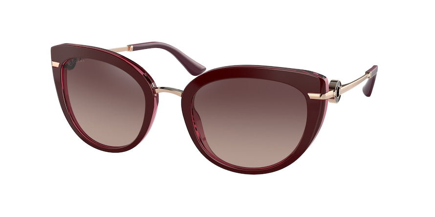 Bvlgari BV8231B Cat Eye Sunglasses  5469E2-ROSSO CHERRY 54-22-140 - Color Map purple/reddish