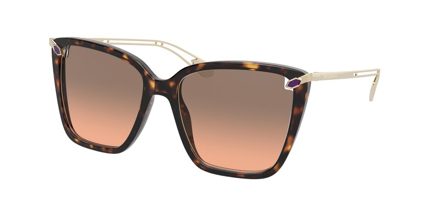 Bvlgari BV8232 Square Sunglasses  504/18-HAVANA 54-18-140 - Color Map havana