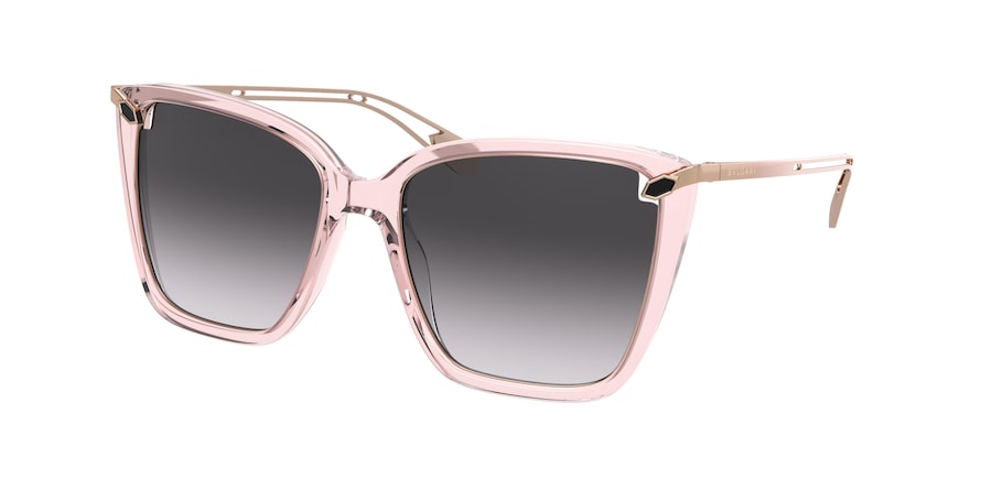 Bvlgari BV8232 Square Sunglasses  54708G-TRANSPARENT PINK 54-18-140 - Color Map pink