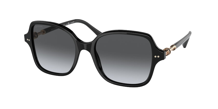 Bvlgari BV8239 Square Sunglasses  501/T3-BLACK 54-18-140 - Color Map black