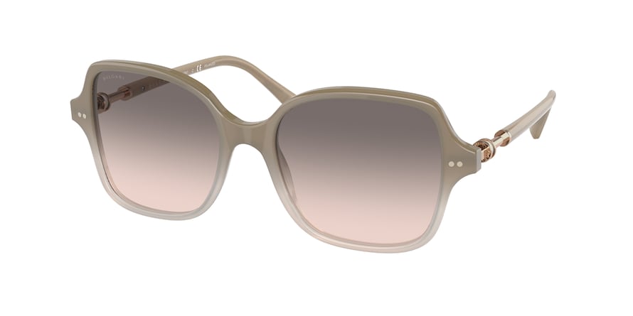 Bvlgari BV8239 Square Sunglasses  54993B-BEIGE GRADIENT BEIGE 54-18-140 - Color Map light brown