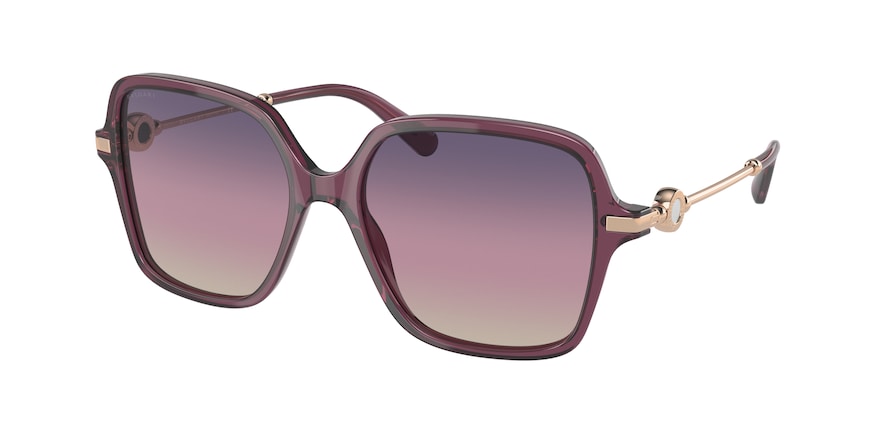 Bvlgari BV8248F Square Sunglasses  5486U6-TRANSPARENT PURPLE 55-17-140 - Color Map violet