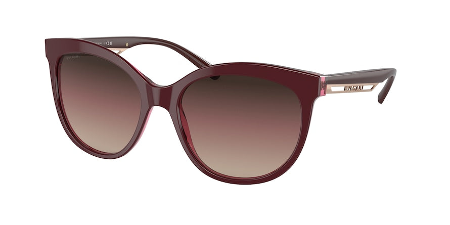 Bvlgari BV8249 Butterfly Sunglasses  5469E2-BORDEAUX ON TRANSPARENT RED 56-18-145 - Color Map purple/reddish