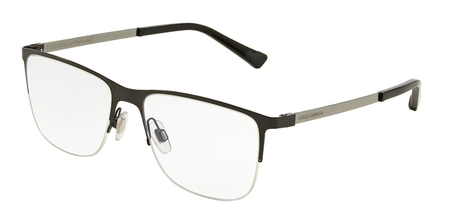DOLCE & GABBANA DG1283 Square Eyeglasses  01-BLACK 55-17-140 - Color Map black