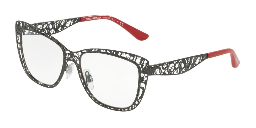 DOLCE & GABBANA DG1287 Butterfly Eyeglasses  01-BLACK 52-16-140 - Color Map black