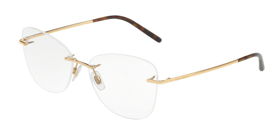 DOLCE & GABBANA DG1299 Irregular Eyeglasses  02-GOLD 56-15-140 - Color Map gold