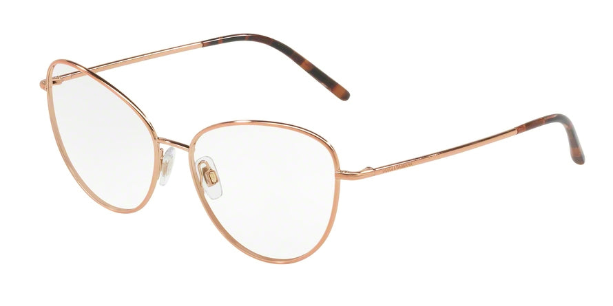 DOLCE & GABBANA DG1301 Cat Eye Eyeglasses  1298-PINK GOLD 55-15-140 - Color Map gold