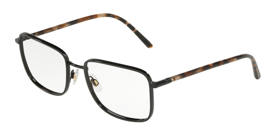 DOLCE & GABBANA DG1306 Rectangle Eyeglasses  01-BLACK 56-18-140 - Color Map black