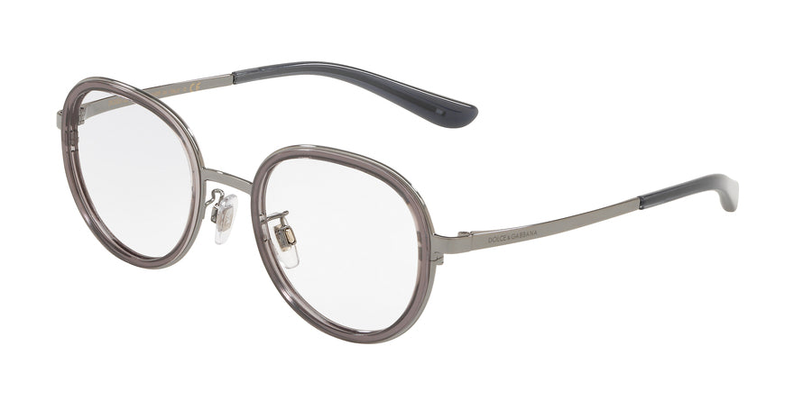 DOLCE & GABBANA DG1307 Phantos Eyeglasses  504-TRANSPARENT GREY 49-20-140 - Color Map grey